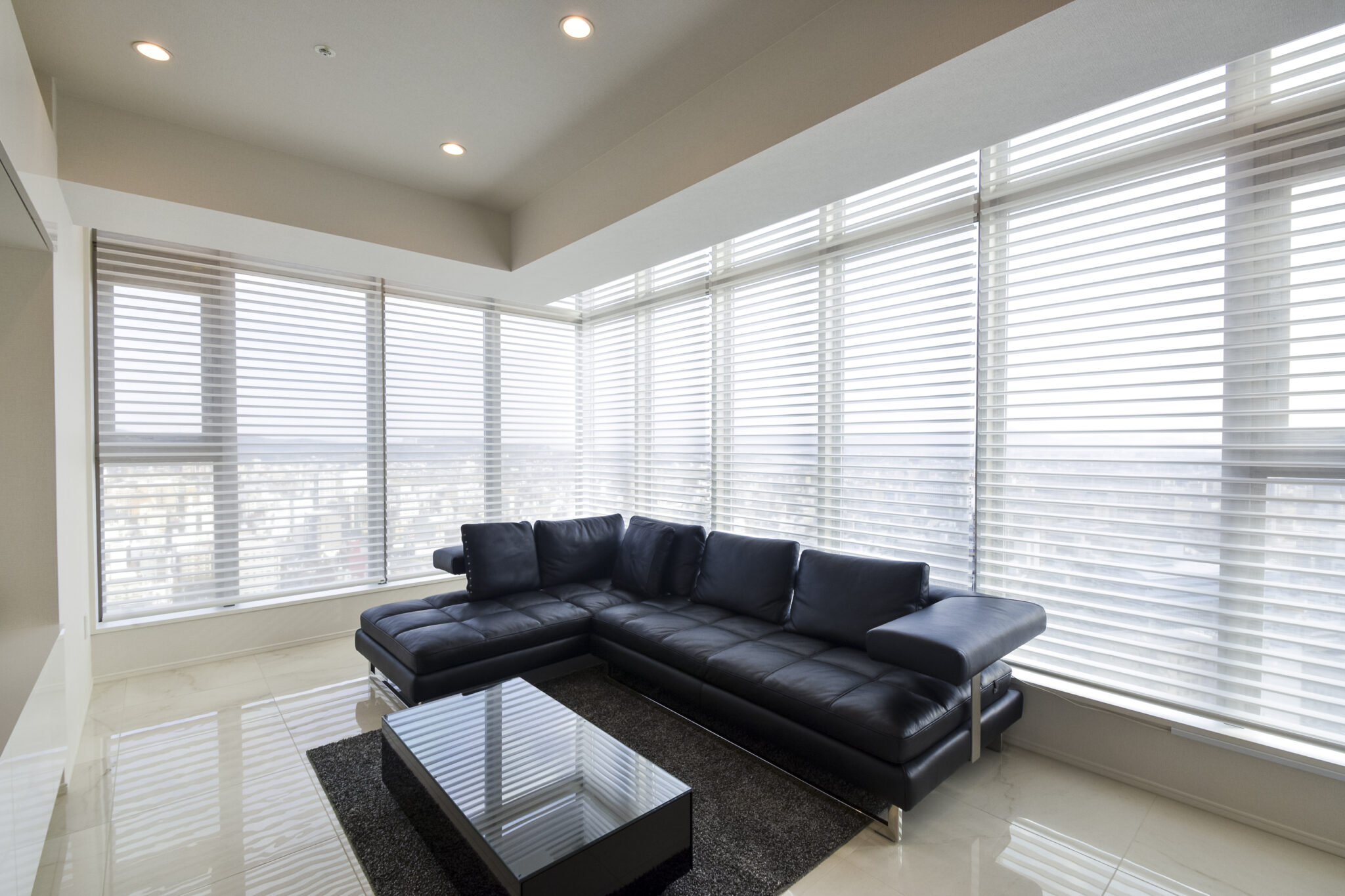 光と眺望を取り込む上質なリビングシーン