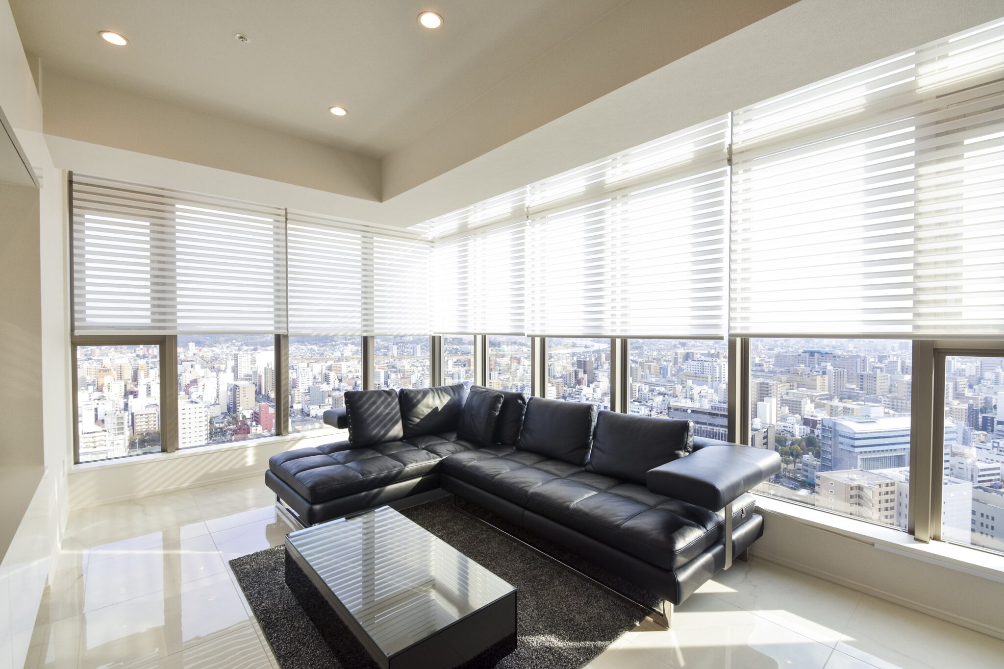 光と眺望を取り込む上質なリビングシーン