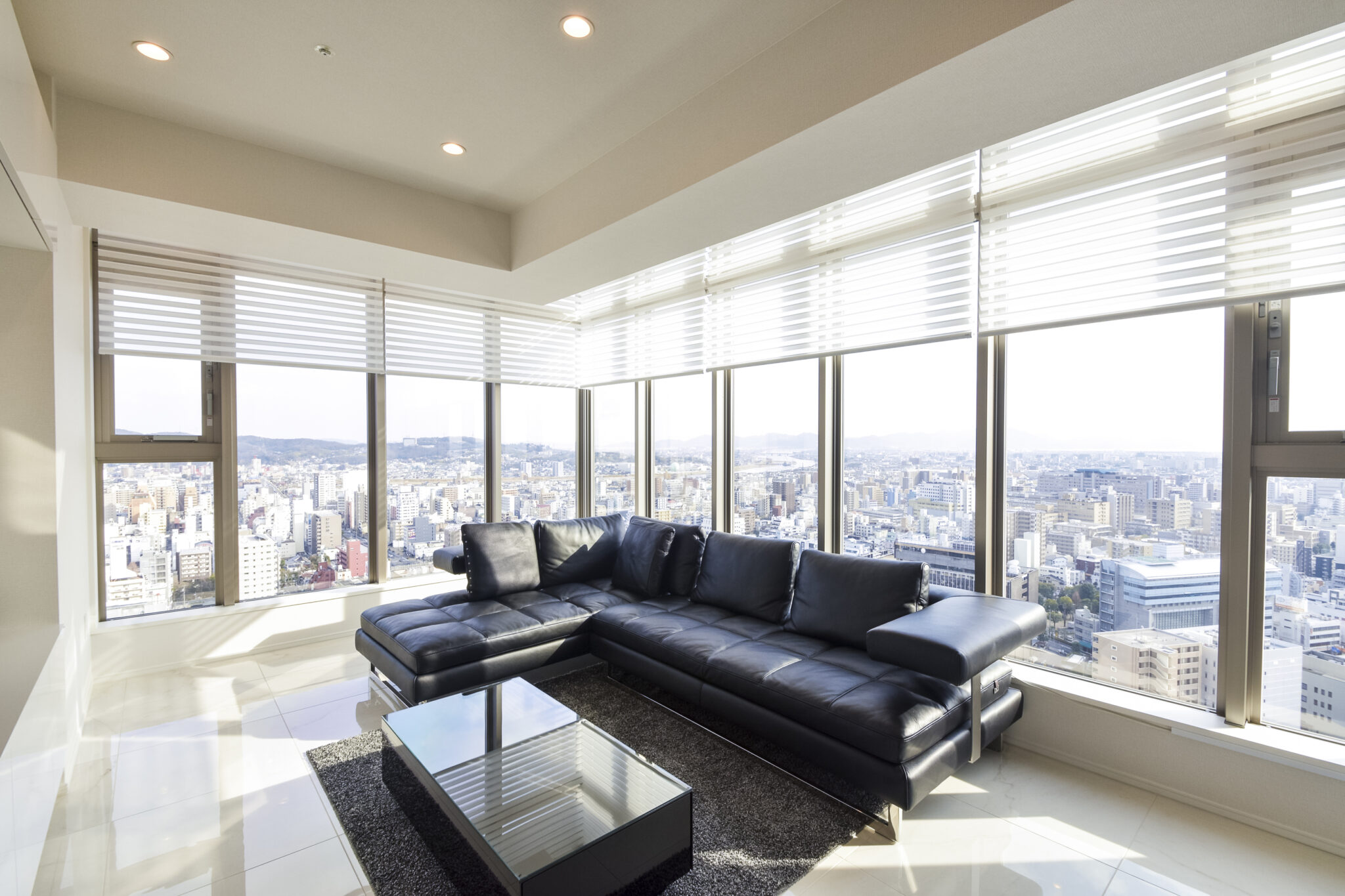 光と眺望を取り込む上質なリビングシーン